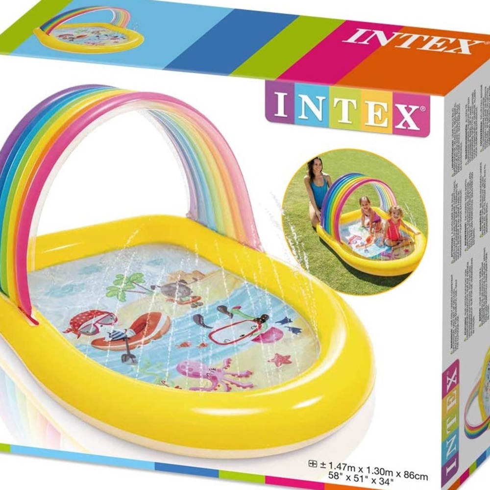 NIB intex rainbow arch spray pool